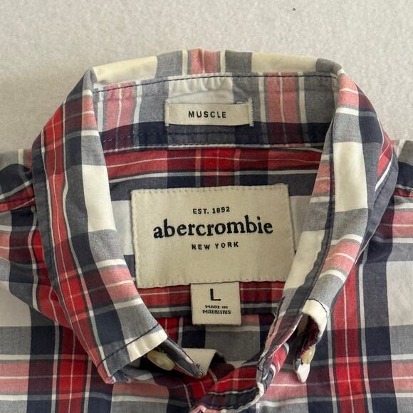 Abercrombie & Fitch Other - Abercrombie Fitch Plaid Button Up Long Sleeve Boys Size Lg Shirt
